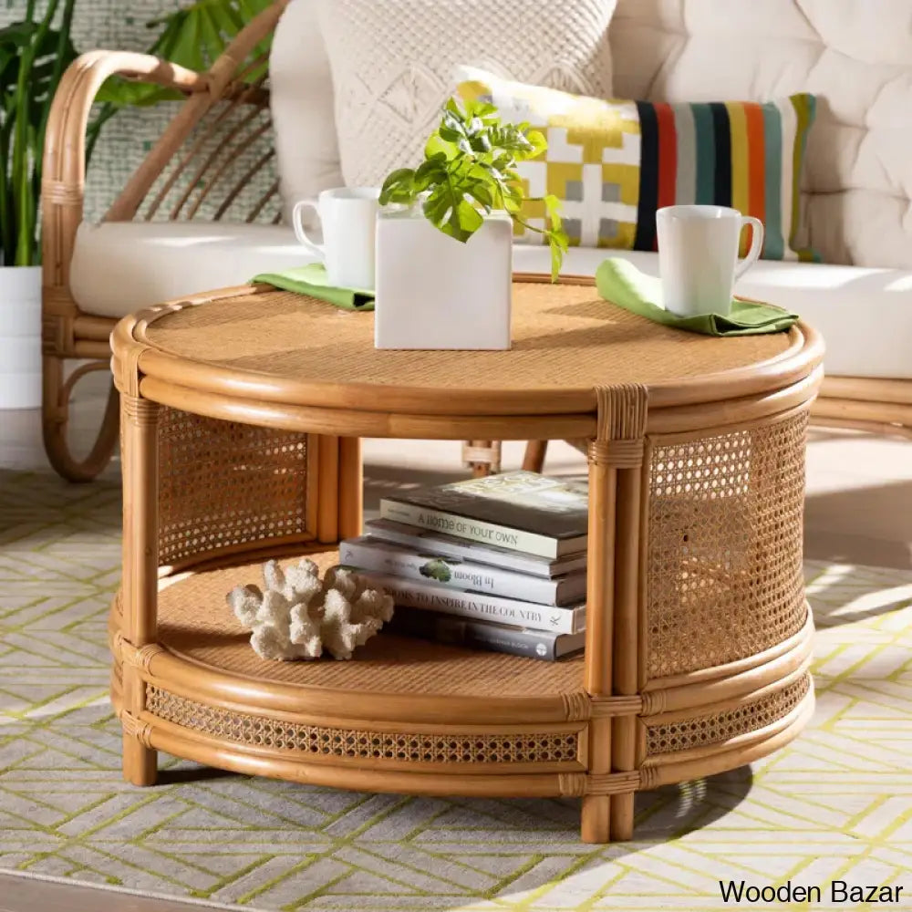 Alsero Rattan Coffee And Center Table