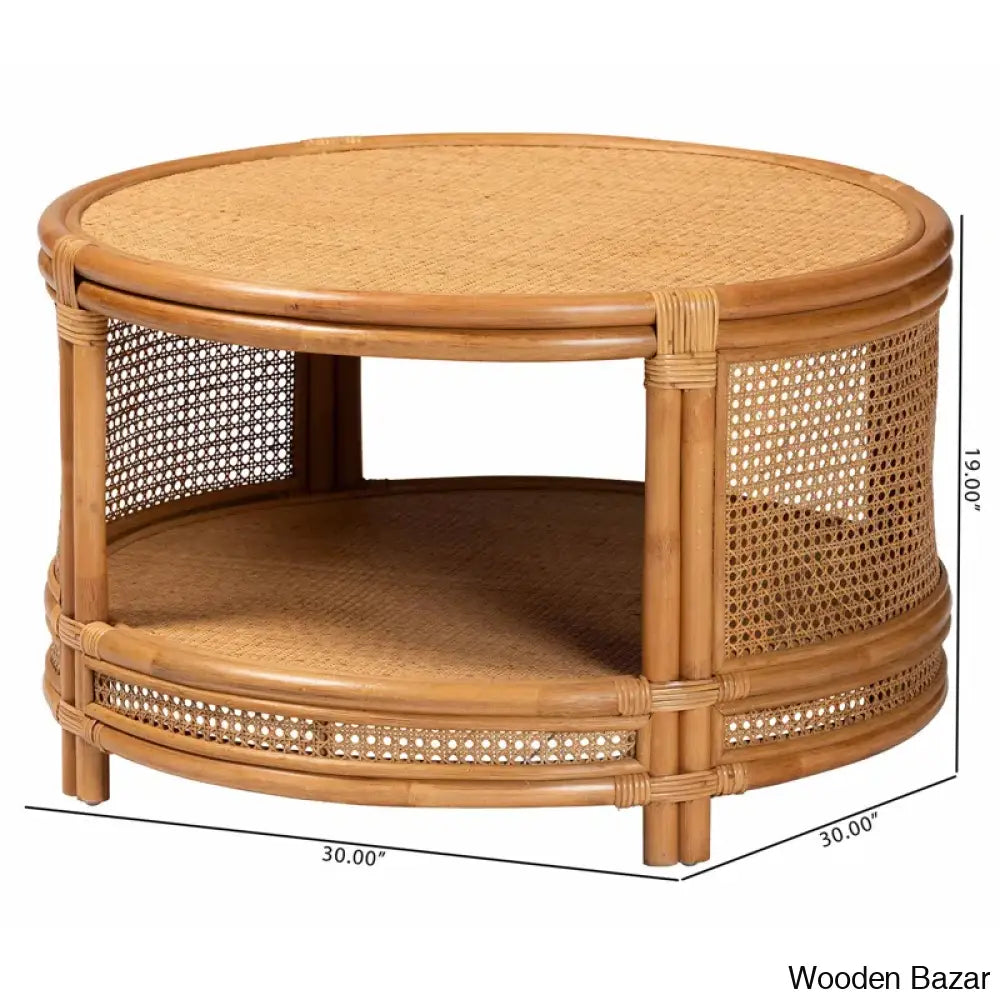 Alsero Rattan Coffee And Center Table