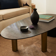 Witerest Aluminum Flat Leg Coffee Table - Wooden Bazar