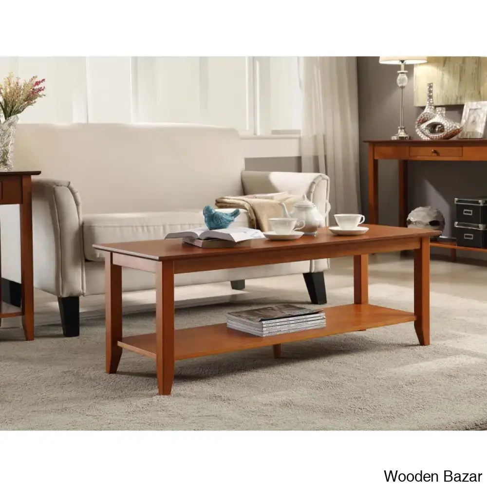 Alysouin Solid Wood Coffee And Center Table