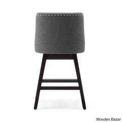 Amaniay Swivel Upholstered 26’’ Counter And Bar Stool With Solid Wood Frame