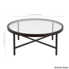 Amanyie Glass Top Coffee And Center Table