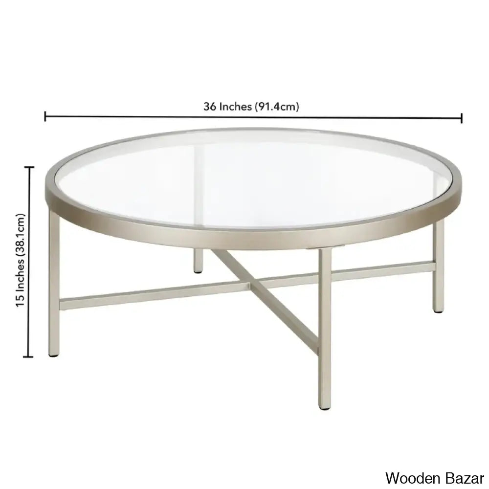 Amanyie Glass Top Coffee And Center Table