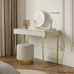 Amaurys Vanity Dressing Table With Mirror Light And Stool