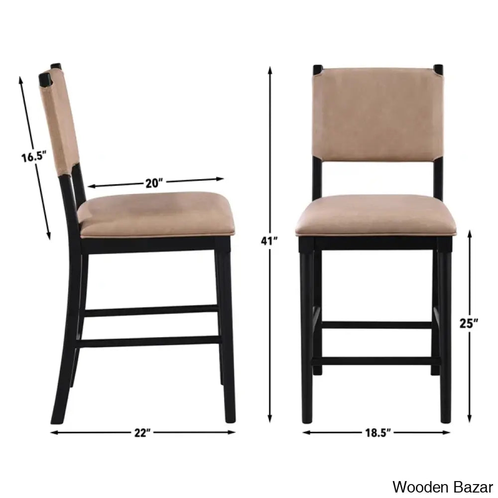 Ameetax Swivel Counter And Bar Stool (Set Of 2)