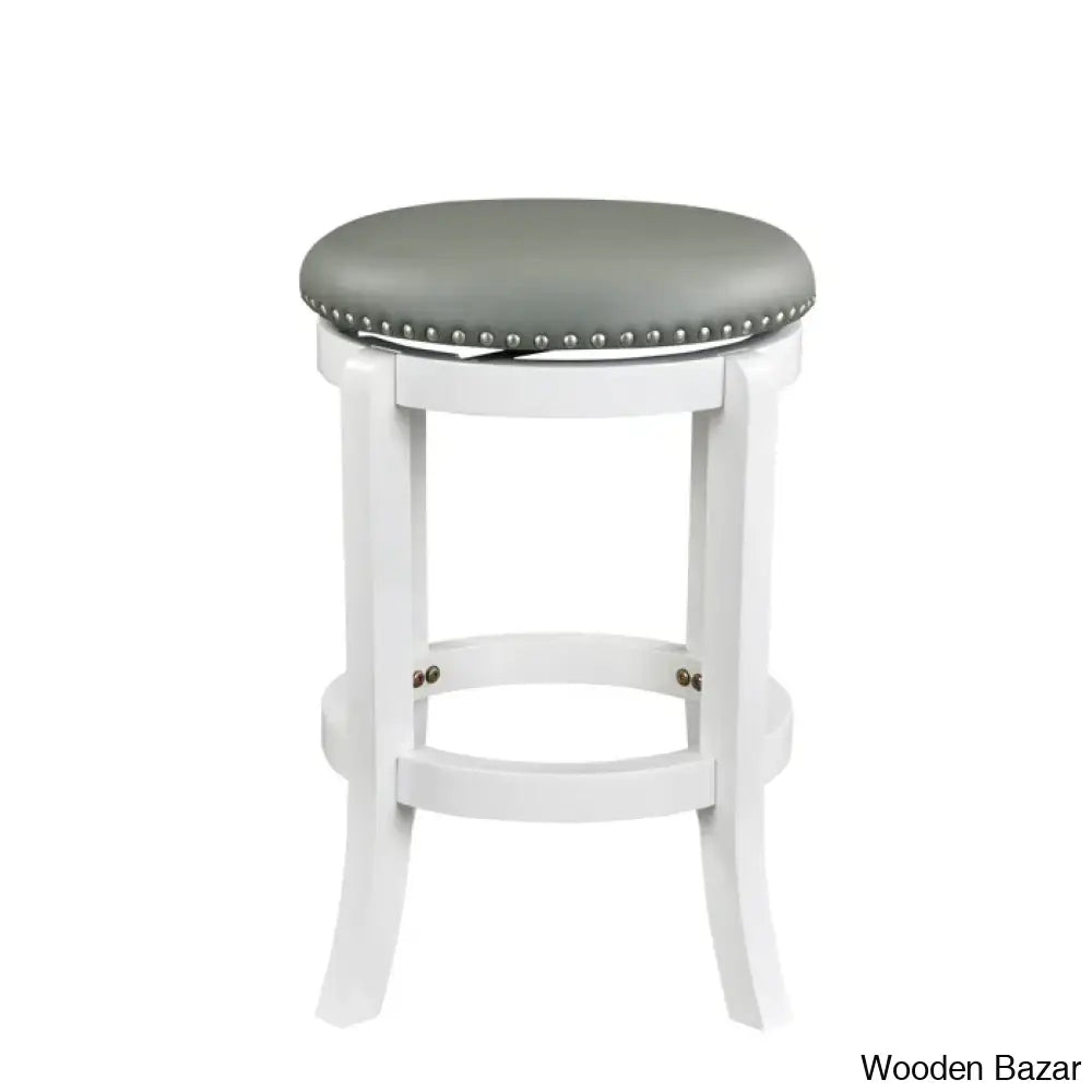 Ameilo Swivel Upholstered Counter And Bar Stool With Metal Frame