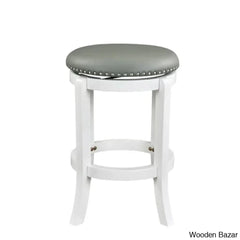 Ameilo Swivel Upholstered Counter And Bar Stool With Metal Frame