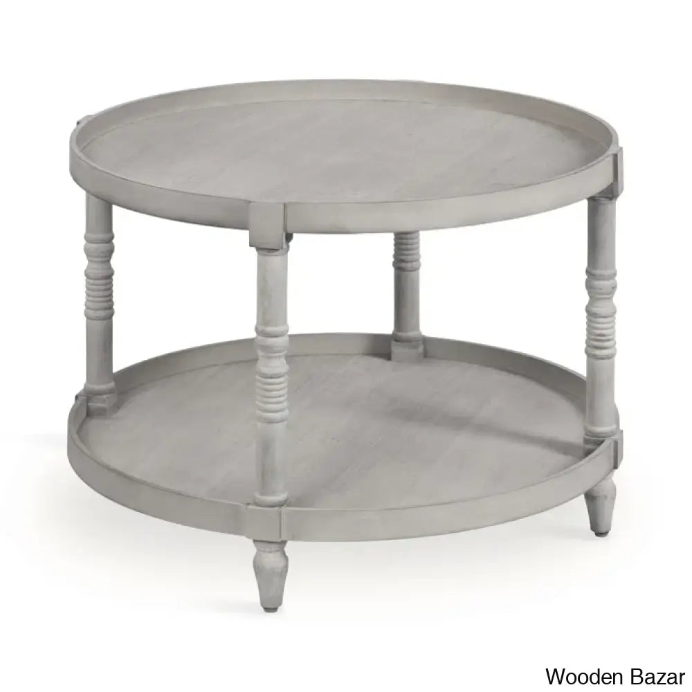 Ameleay Tiered Round Living Room Coffee And Center Table