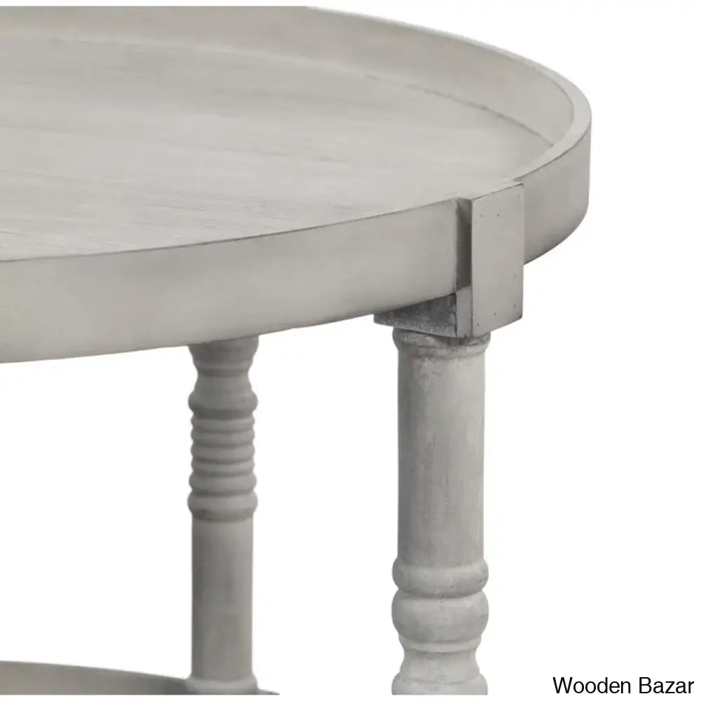 Ameleay Tiered Round Living Room Coffee And Center Table