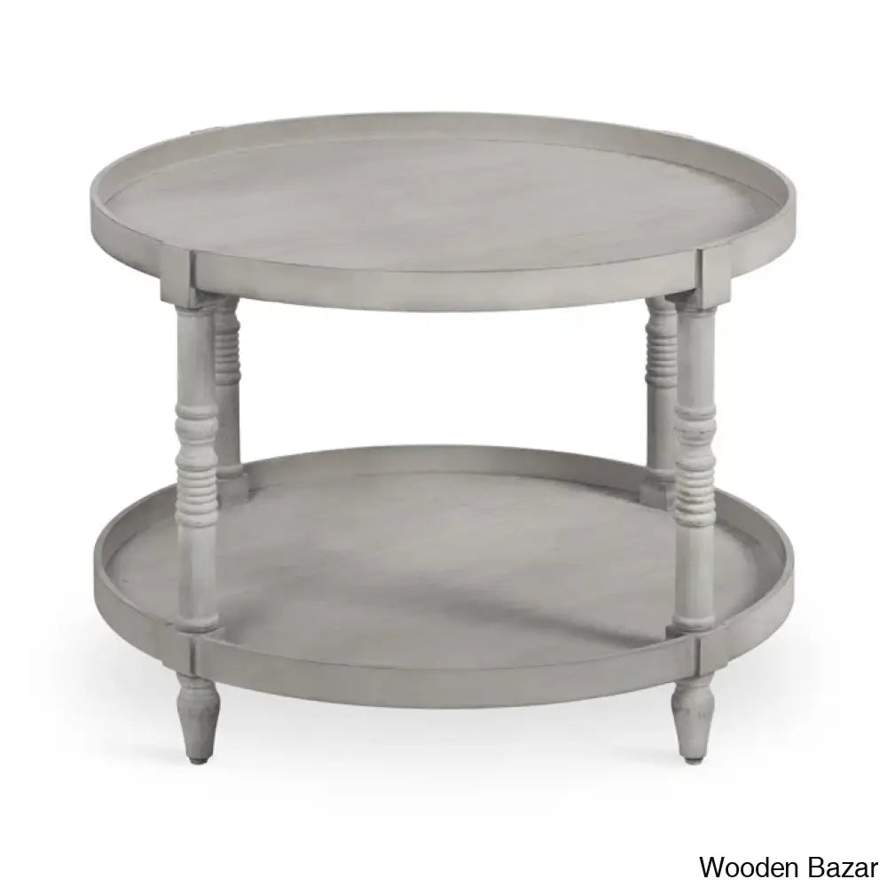 Ameleay Tiered Round Living Room Coffee And Center Table