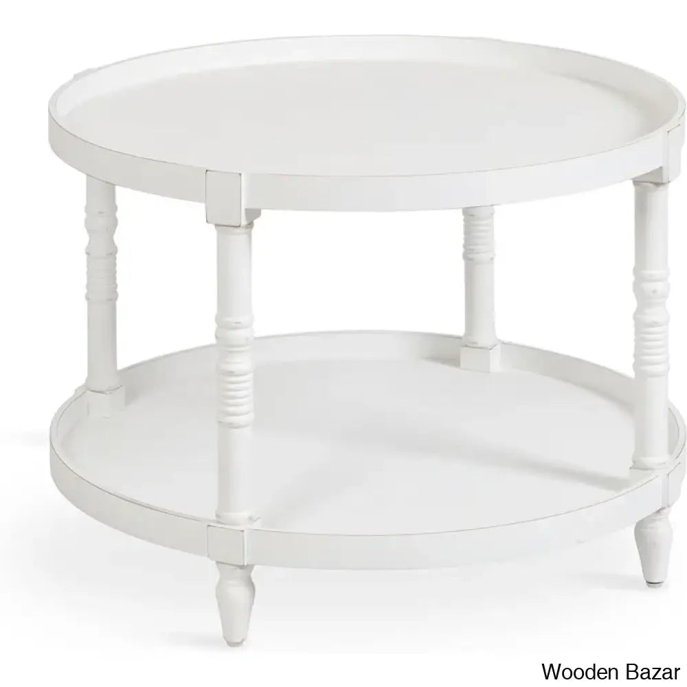 Ameleay Tiered Round Living Room Coffee And Center Table