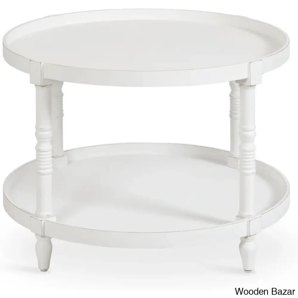 Ameleay Tiered Round Living Room Coffee And Center Table