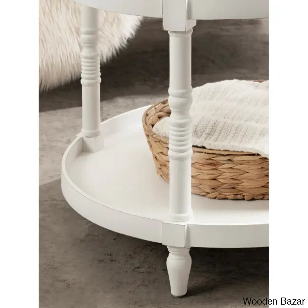 Ameleay Tiered Round Living Room Coffee And Center Table