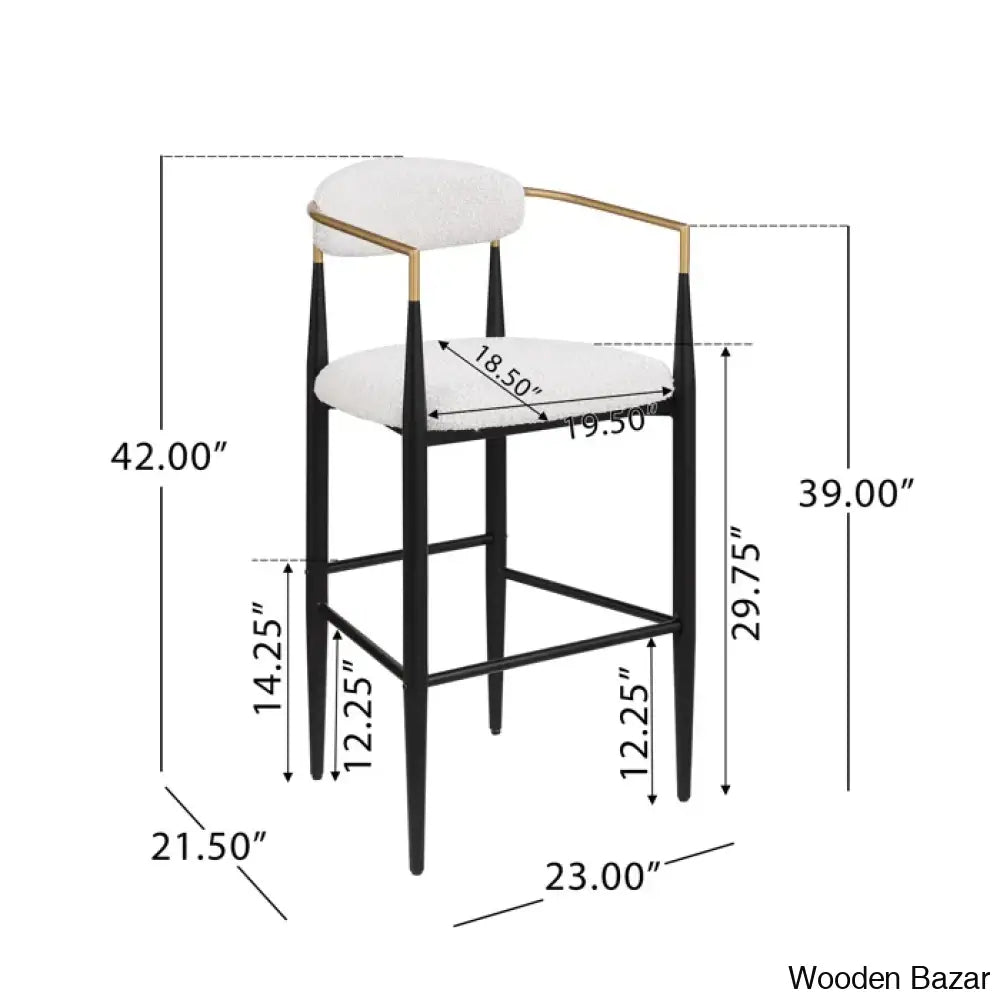 Amenz Upholstered Counter And Bar Stools (Set Of 2)