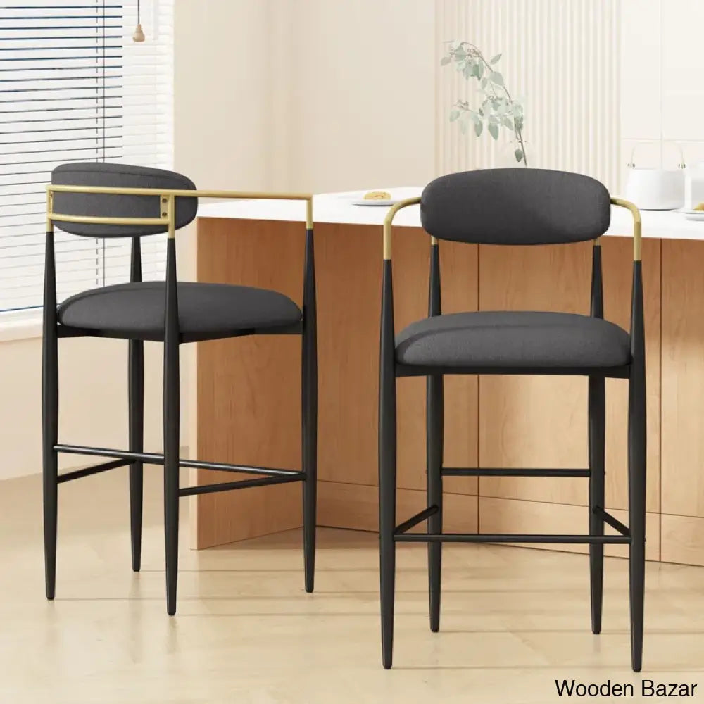 Amenz Upholstered Counter And Bar Stools (Set Of 2)