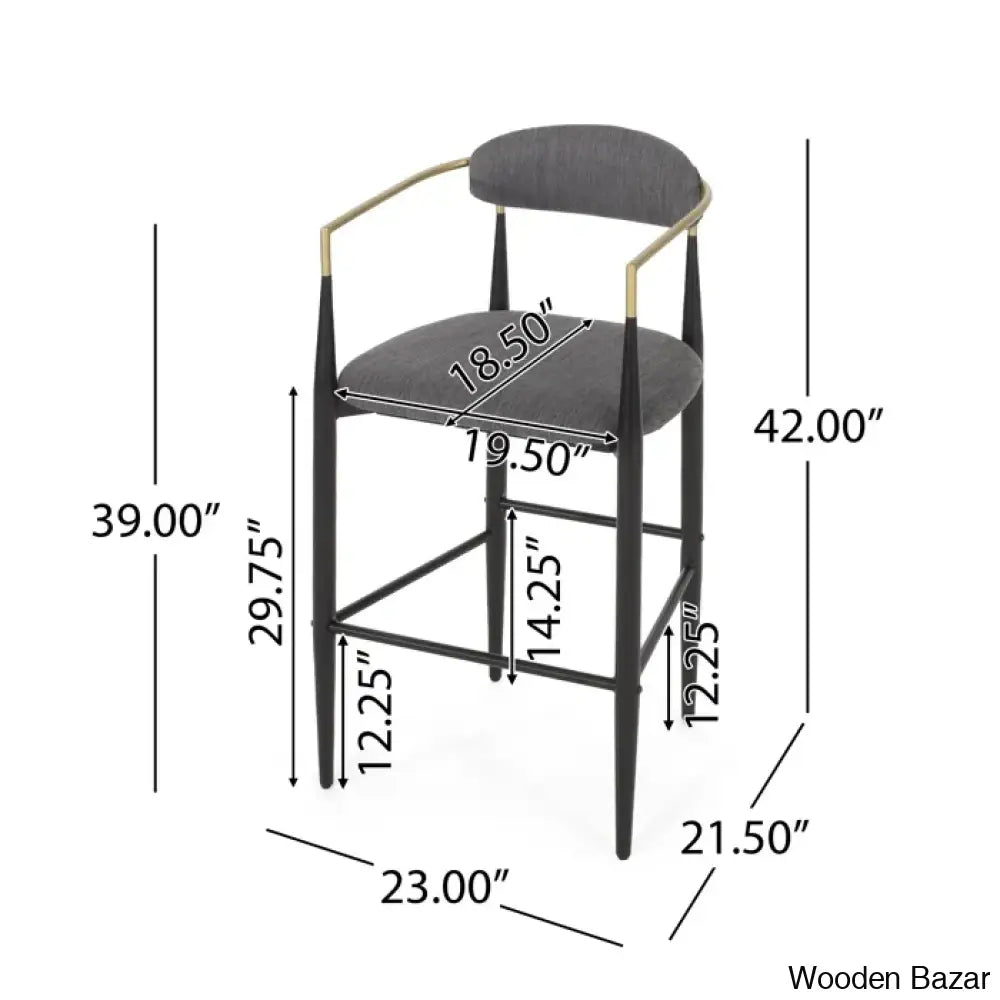 Amenz Upholstered Counter And Bar Stools (Set Of 2)