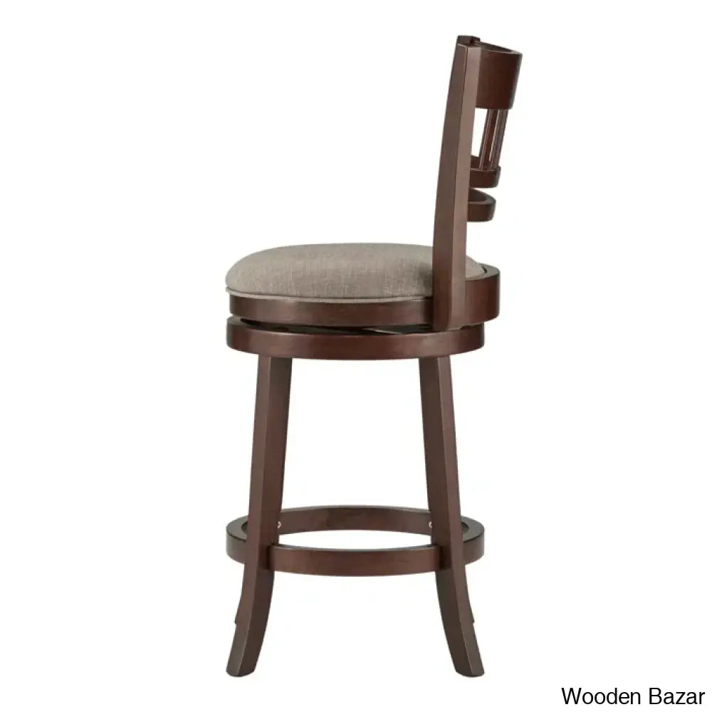 Amerahz Swivel Upholstered Counter And Bar Stool