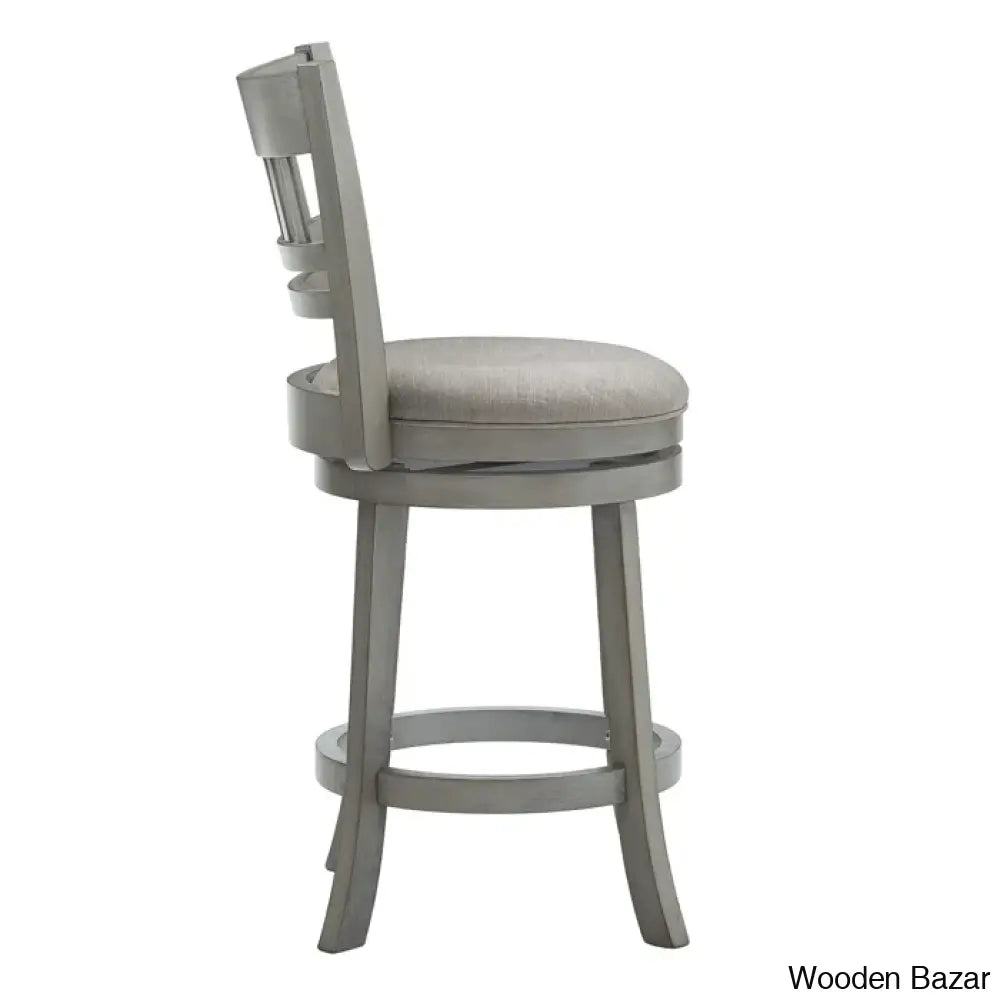 Amerahz Swivel Upholstered Counter And Bar Stool