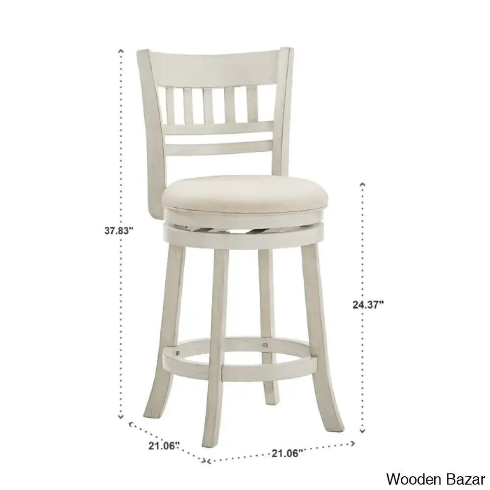 Amerahz Swivel Upholstered Counter And Bar Stool