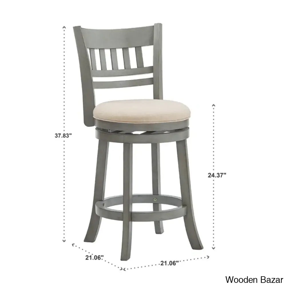 Amerahz Swivel Upholstered Counter And Bar Stool