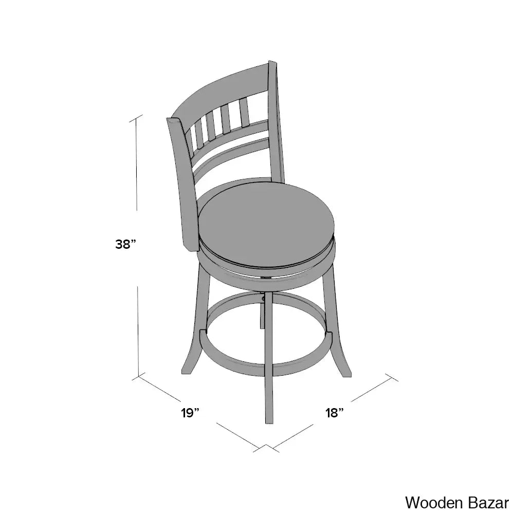 Amerahz Swivel Upholstered Counter And Bar Stool