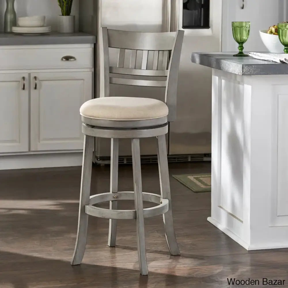 Amerahz Swivel Upholstered Counter And Bar Stool