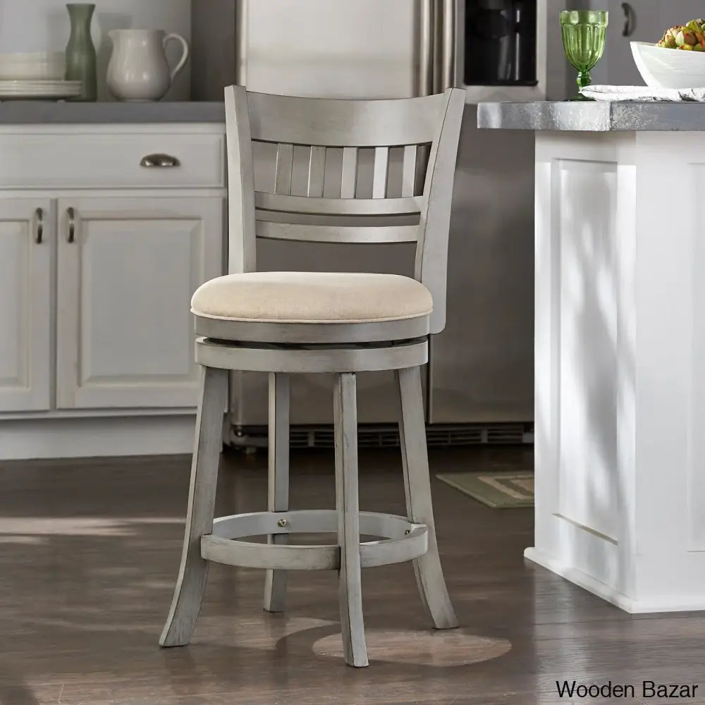 Amerahz Swivel Upholstered Counter And Bar Stool