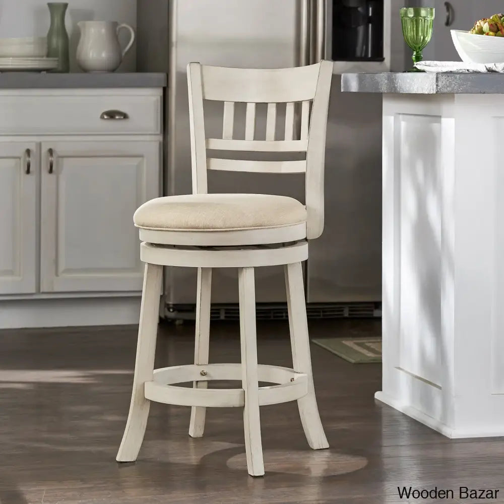 Amerahz Swivel Upholstered Counter And Bar Stool