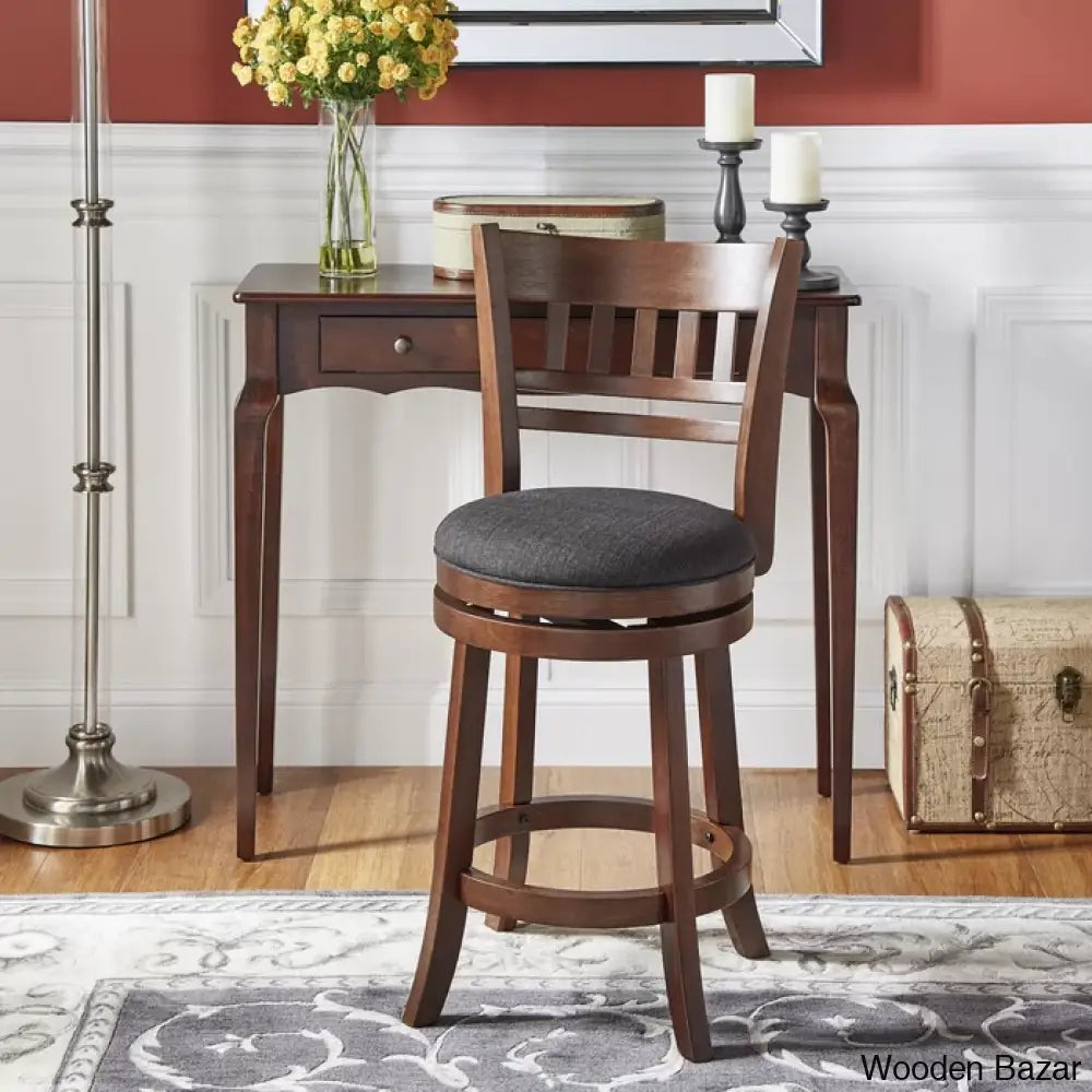 Amerahz Swivel Upholstered Counter And Bar Stool