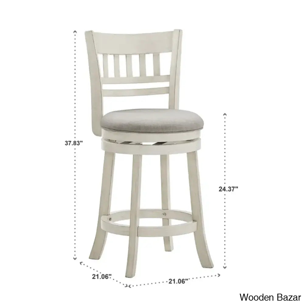 Amerahz Swivel Upholstered Counter And Bar Stool