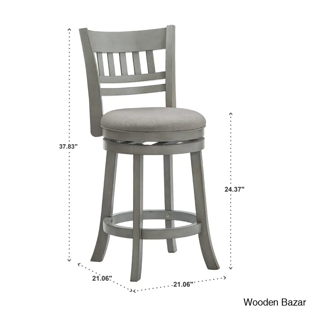 Amerahz Swivel Upholstered Counter And Bar Stool