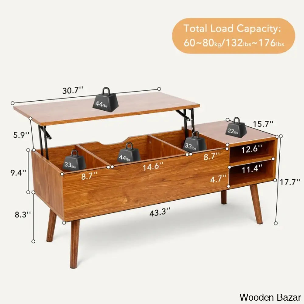 Amethyc Lift Top Coffee And Center Table With Storage