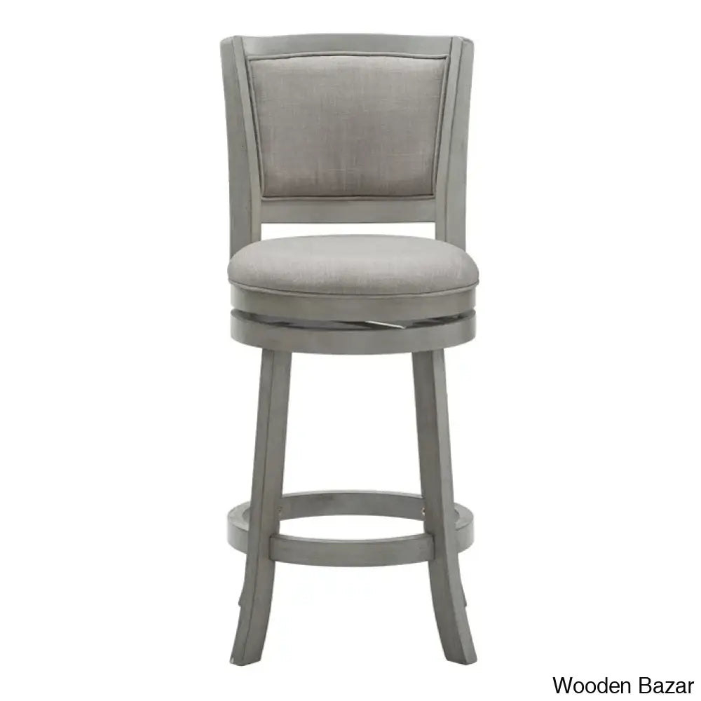 Ametras Swivel Counter & Bar Stool Antique Gray / Linen (29.96’’ Seat Height)