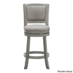 Ametras Swivel Counter & Bar Stool Antique Gray / Linen (29.96’’ Seat Height)