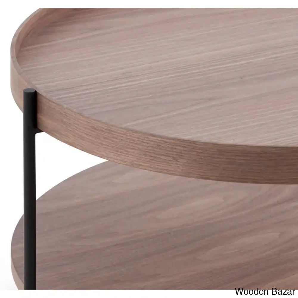 Amiase Solid Wood Top Coffee And Center Table