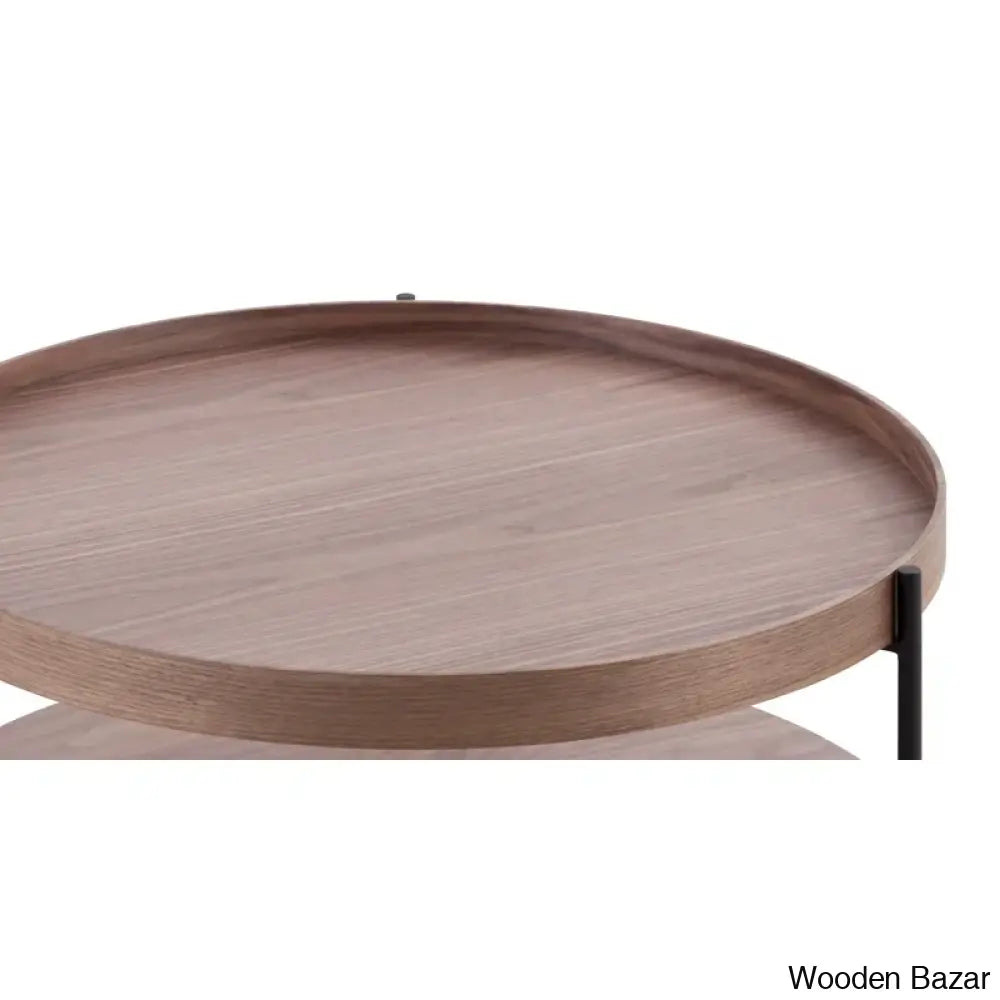 Amiase Solid Wood Top Coffee And Center Table