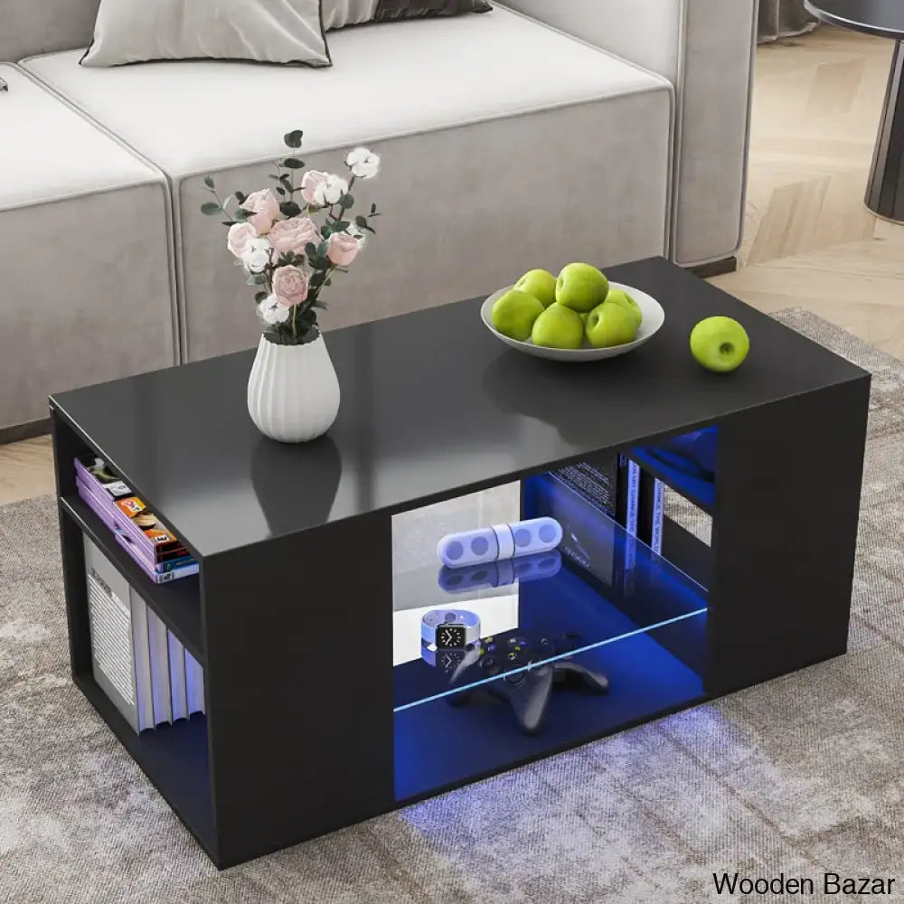 Amilliya Coffee And Center Table With Smart App Controlled Led Light