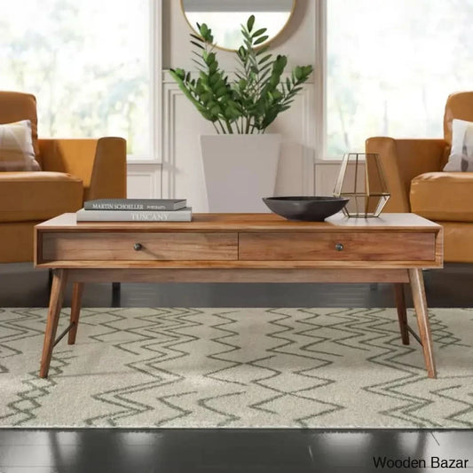 Andersen Solid Wood Top Coffee And Center Table