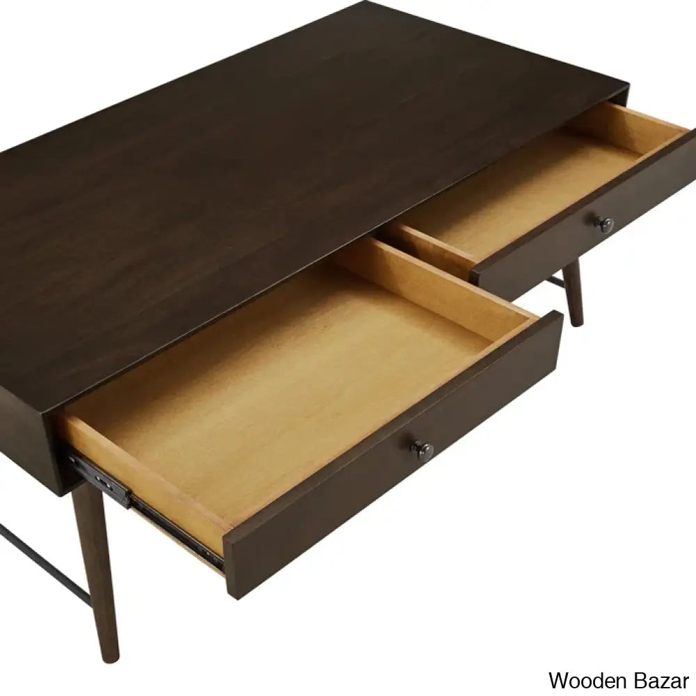 Andersen Solid Wood Top Coffee And Center Table