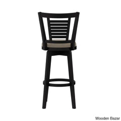 Andoro Swivel Counter And Bar Stool With Solid Wood Frame