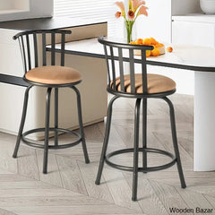 Andrienney Swivel Upholstered Counter And Bar Stool With Both 24’’/29’’ Legs Shipped (Set Of 2)