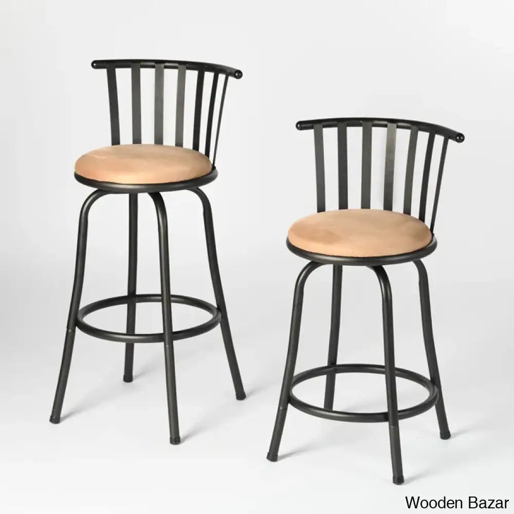 Andrienney Swivel Upholstered Counter And Bar Stool With Both 24’’/29’’ Legs Shipped (Set Of 2)