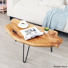 Aneitray Solid Wood Top Coffee And Center Table