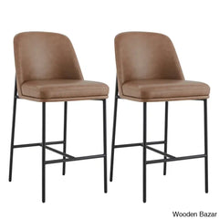 Angelicko Swivel Upholstered 27’’ Counter And Bar Stool With Metal Frame (Set Of 2)