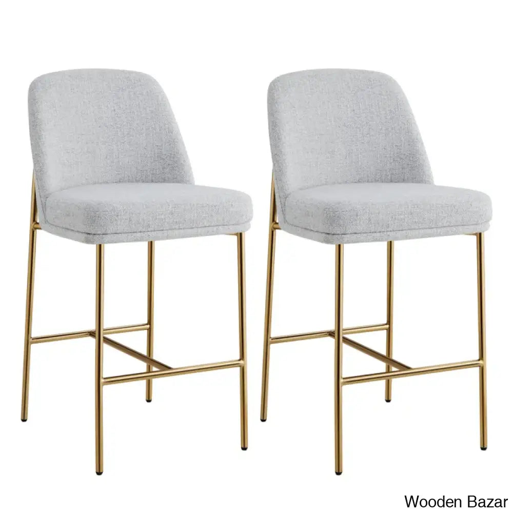 Angelickz Upholstered Counter And Bar Stool With Metal Frame