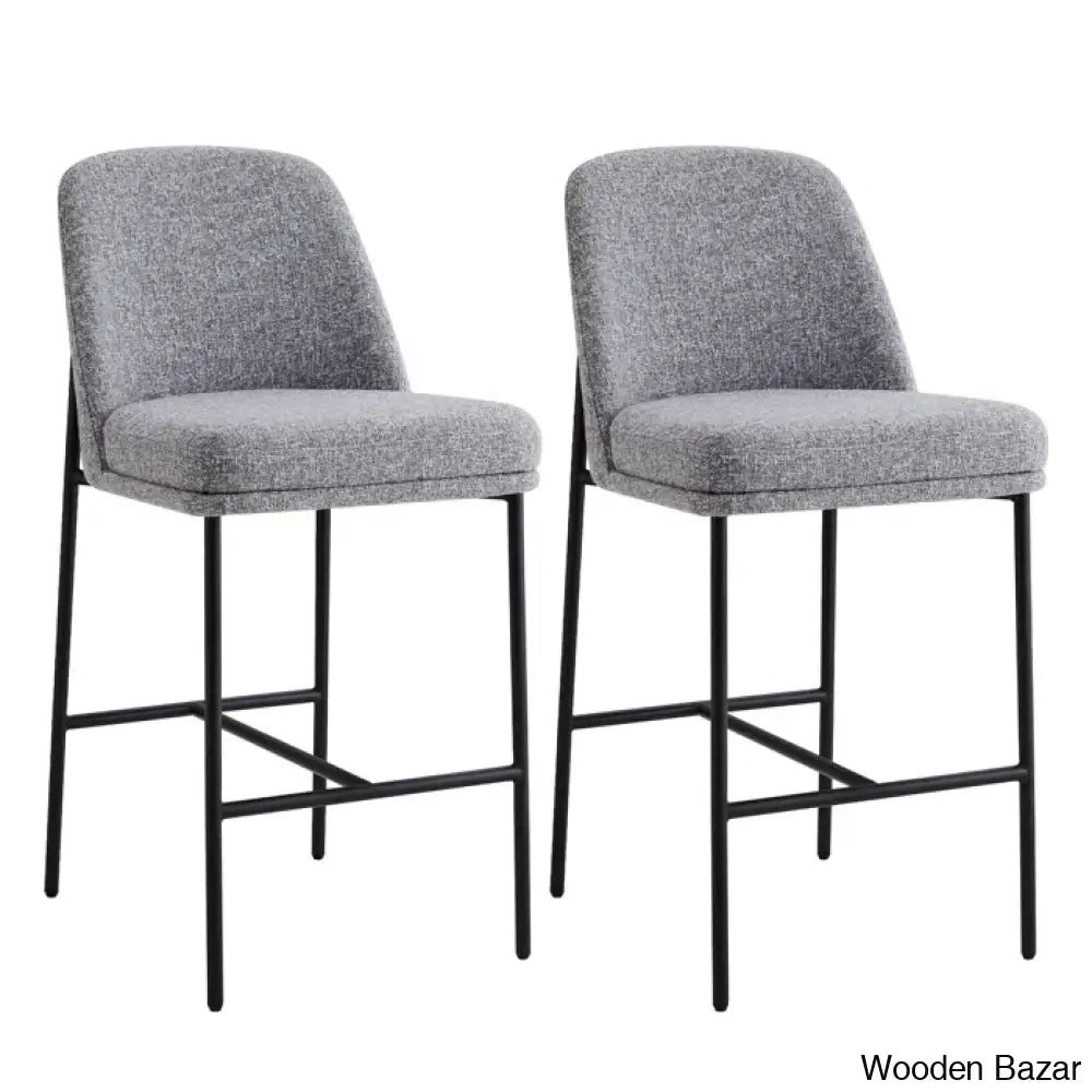 Angelickz Upholstered Counter And Bar Stool With Metal Frame