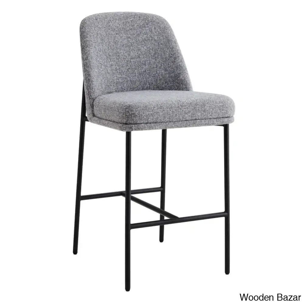 Angelickz Upholstered Counter And Bar Stool With Metal Frame