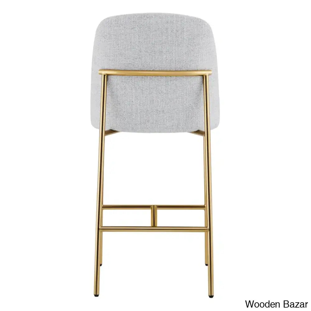 Angelickz Upholstered Counter And Bar Stool With Metal Frame