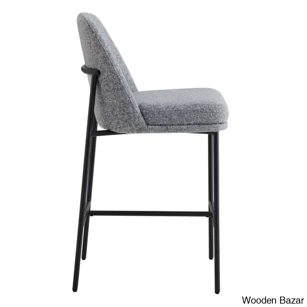 Angelickz Upholstered Counter And Bar Stool With Metal Frame