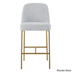 Angelickz Upholstered Counter And Bar Stool With Metal Frame White / 1 Piece